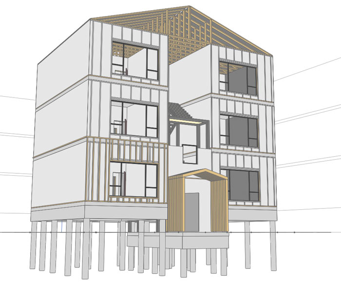 Рис. 1. 3D-модель жилого дома