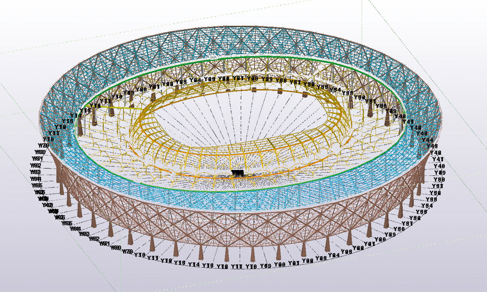 Фрагменты модели стадиона «Волгоград Арена»