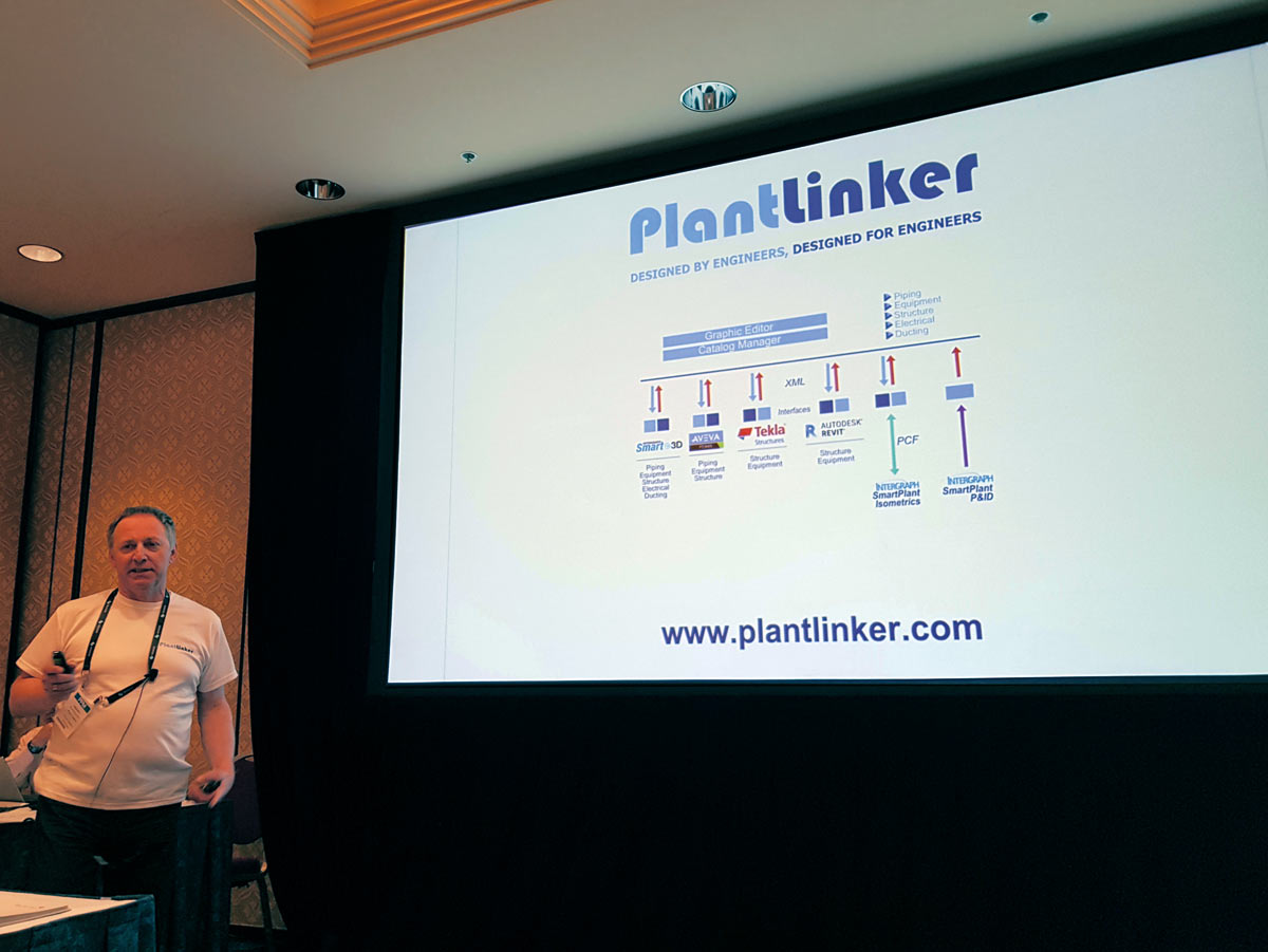 Андрей Сладковский, директор по проектированию, компания «Бюро ESG», 
презентует концепцию PlantLinker на HxGN Live 2018