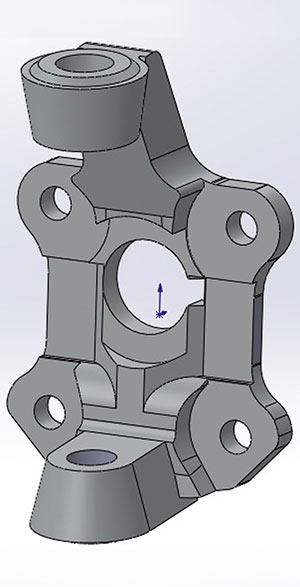 Рис. 1. 3D-модель поворотного кулака