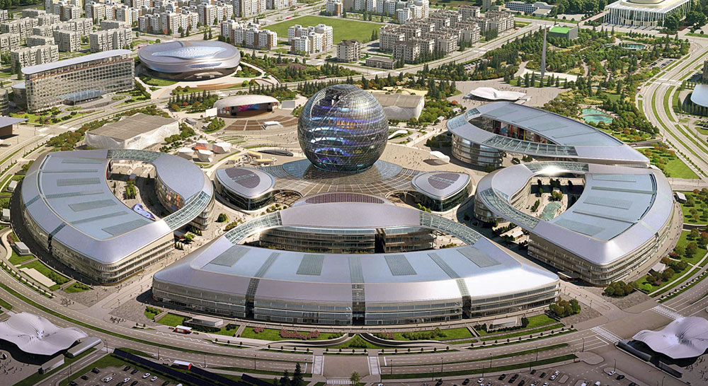 Рис. 16. Здание архитектурного комплекса «Астана Экспо 2017», Казахстан