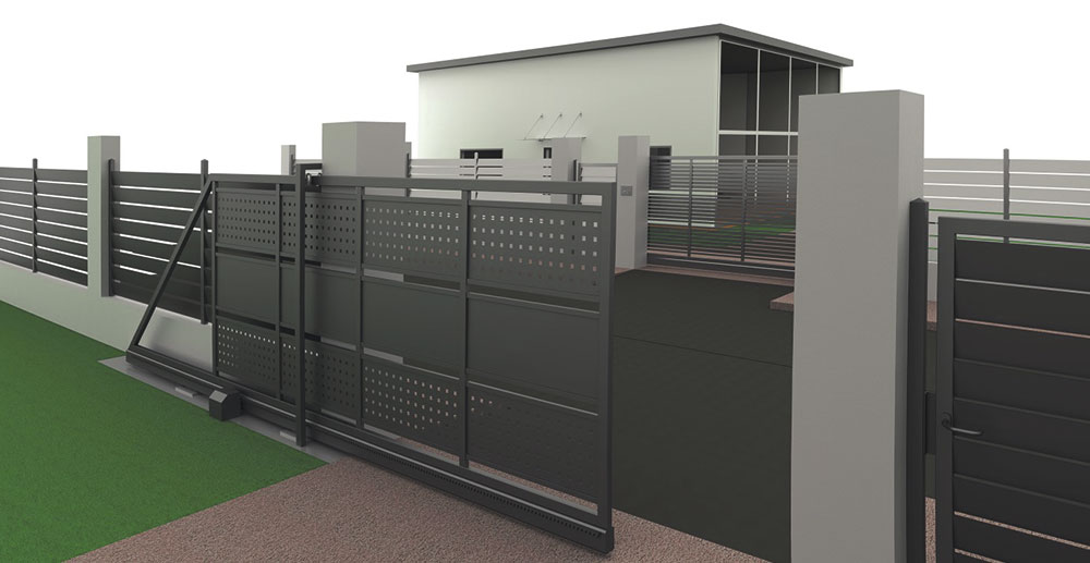 Проект автоматических ворот в TENADO METALL 3D