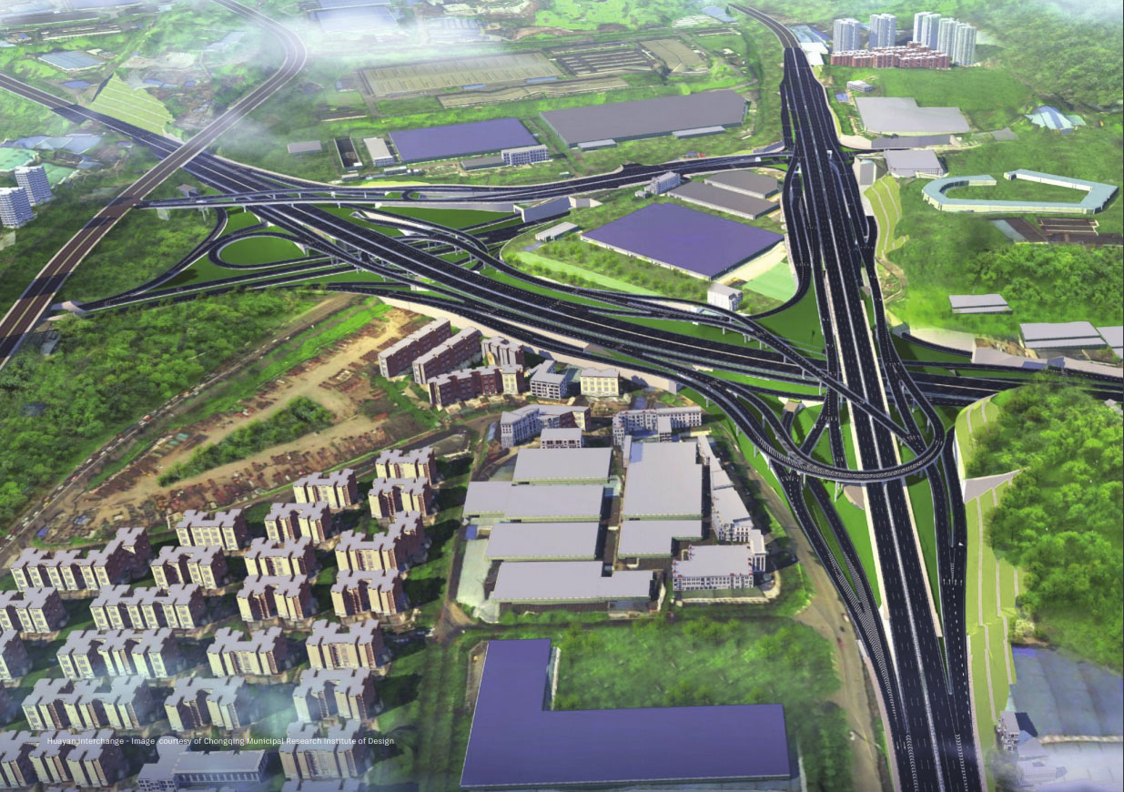 Проект: «Дублер Четвертой скоростной магистрали». Компания: Chongqing Municipal Research Institute of Design, Китай