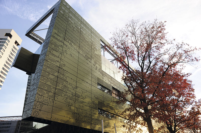 Morphosis Architects спроектировала учебное здание таким образом, чтобы оно задало новый стандарт экологичности в Нью-Йорке благодаря нулевому потреблению энергии и высшему, платиновому уровню по системе LEED