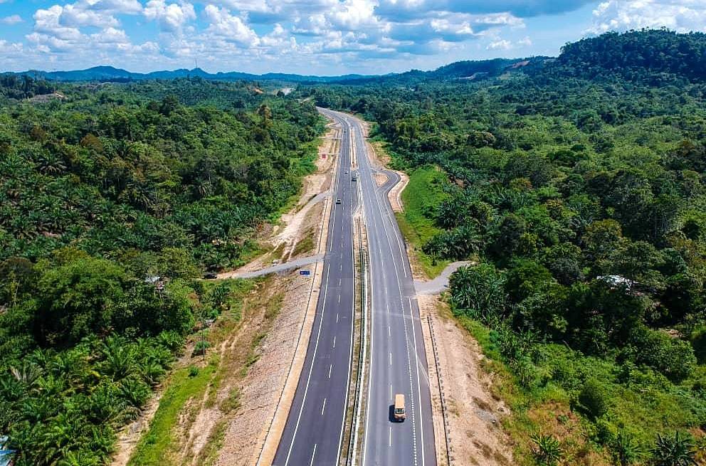 Участок магистрали Пан-Борнео, только что введенный в эксплуатацию