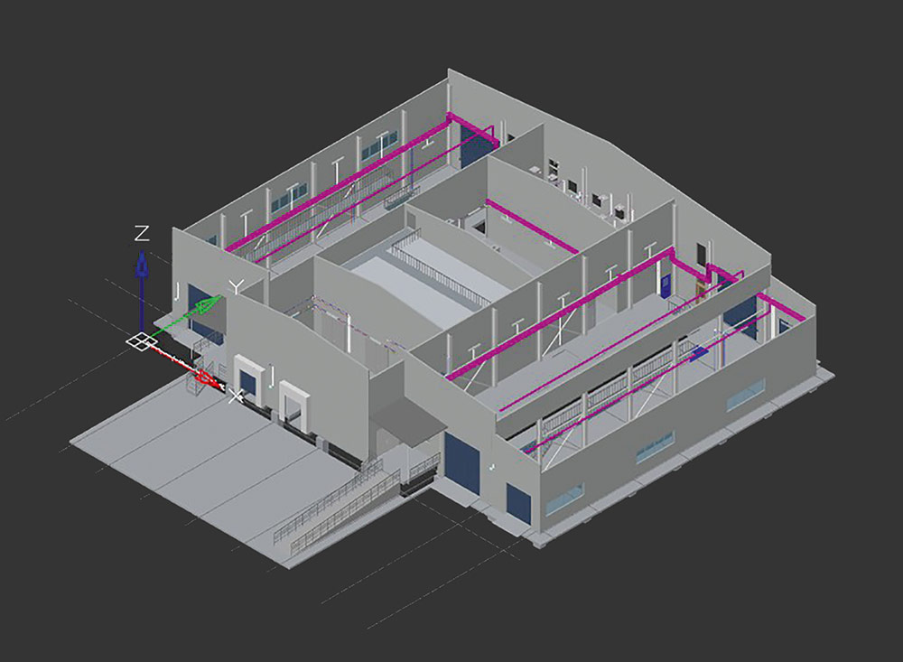 Информационная модель электроснабжения, выполненная 
в nanoCAD BIM Электро (с архитектурой)