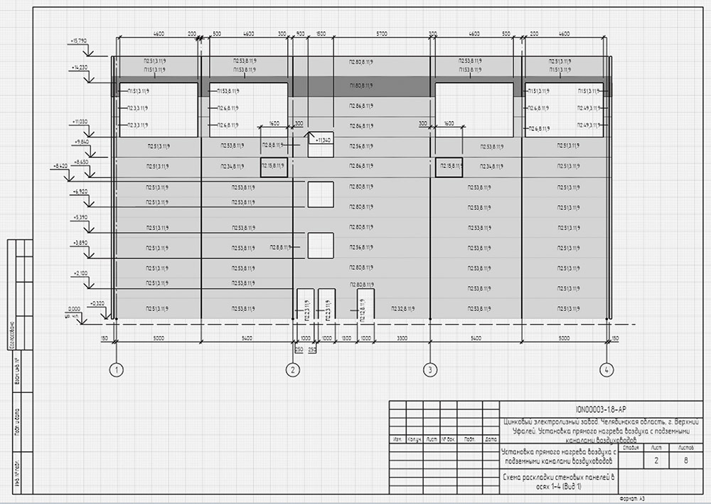 Схема раскладки стеновых панелей
(Источник: InOneBuro)