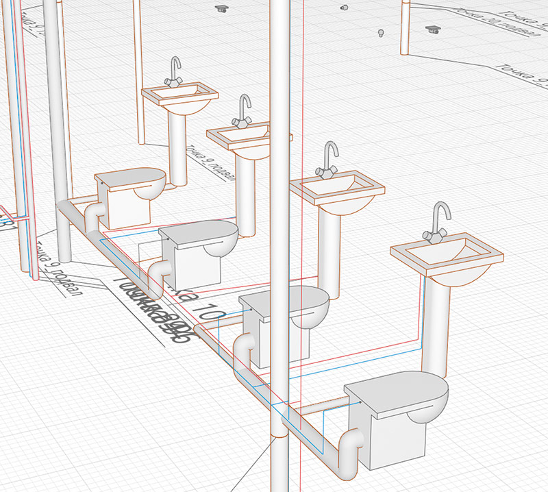 Инженерные системы, выполненные 
в Renga (Источник: InOneBuro)