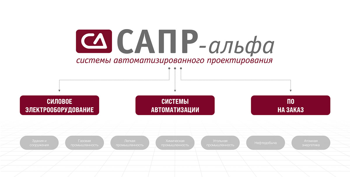 Рис. 1. Область деятельности компании САПР-АЛЬФА