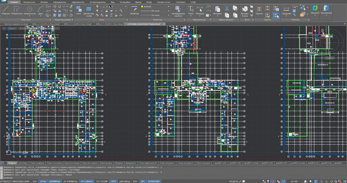 Школа (г. Краснознаменск, новое строительство), представленная в Платформе nanoCAD