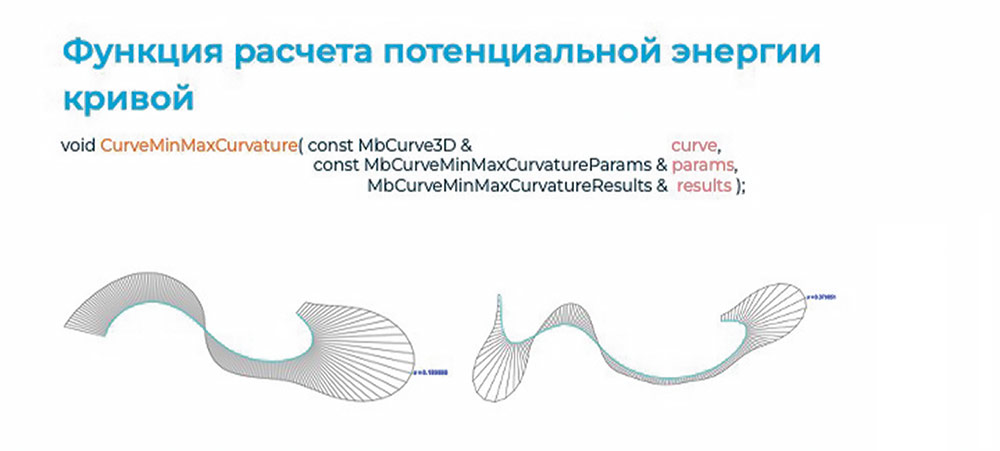 Рис. 19. Расчет потенциальной энергии кривой