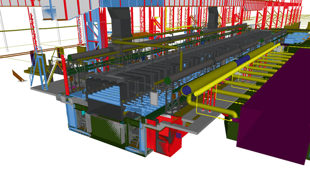 Модель фундамента роликовой печи от заказчика