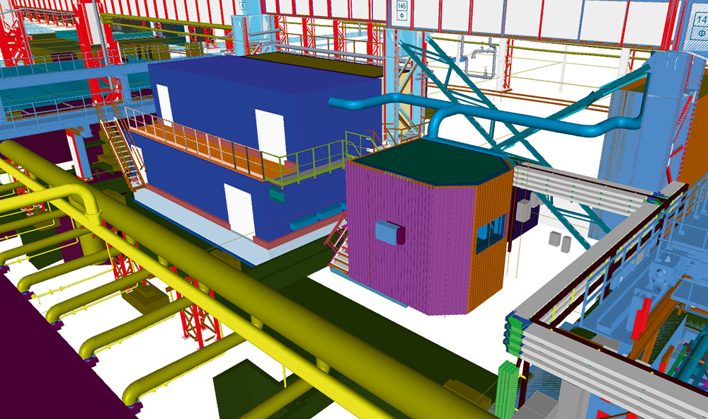 Увязка разработанной модели здания ПСУ с моделью от заказчика