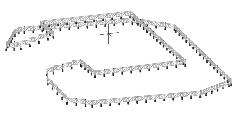 Рис. 16. Результат построения ограждения по 3D-полилинии