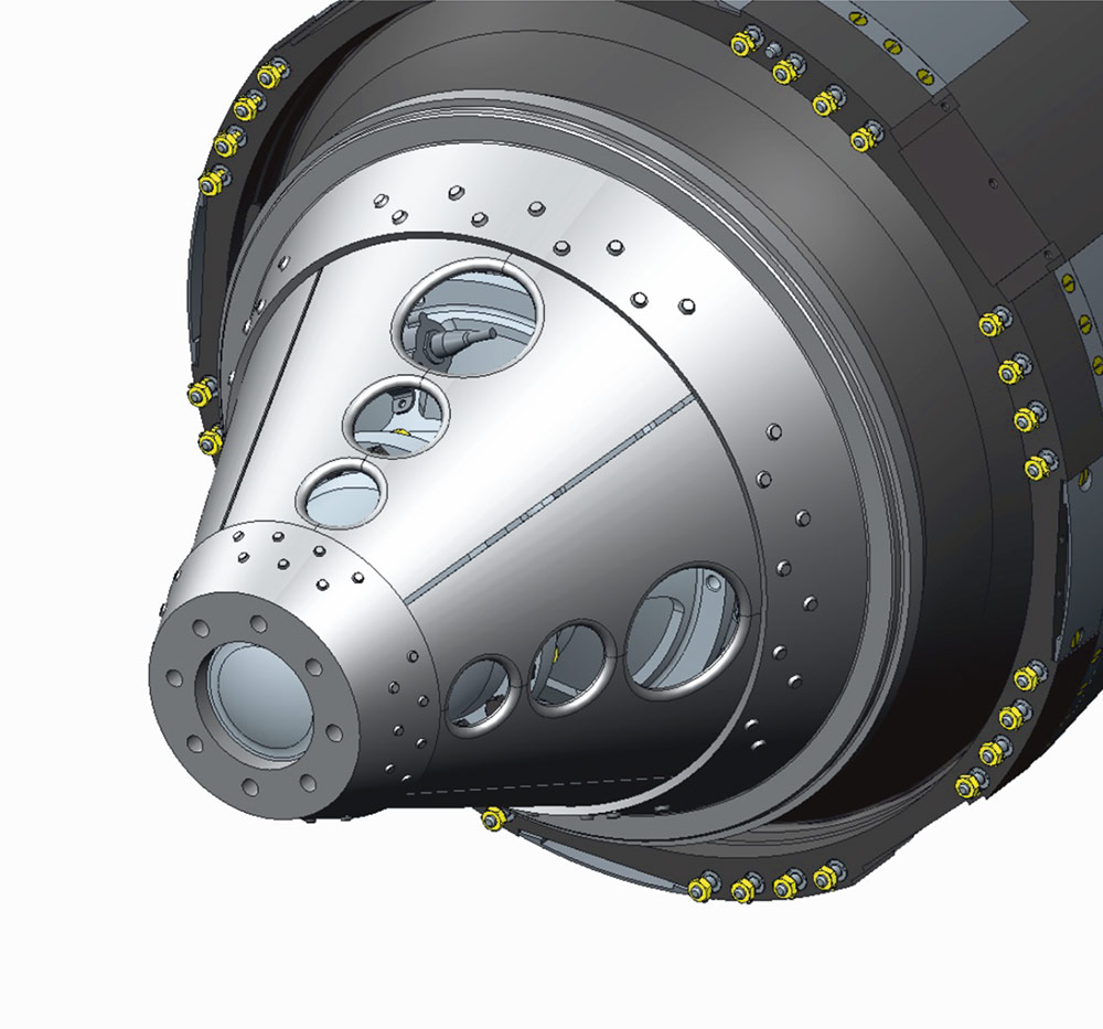 Рис. 3. Коническая оболочка толкателя
системы отделения ЛА