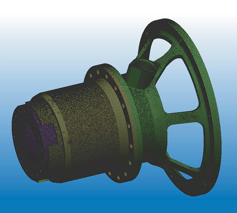 Рис. 4. Конечно-элементная модель толкателя