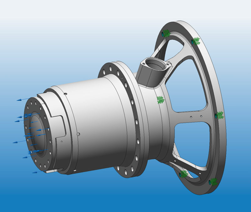 Рис. 5. Расчетная модель толкателя в APM Studio
