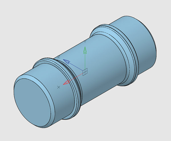 Рис. 4. Тело тройника, созданное по 2D-геометрии
