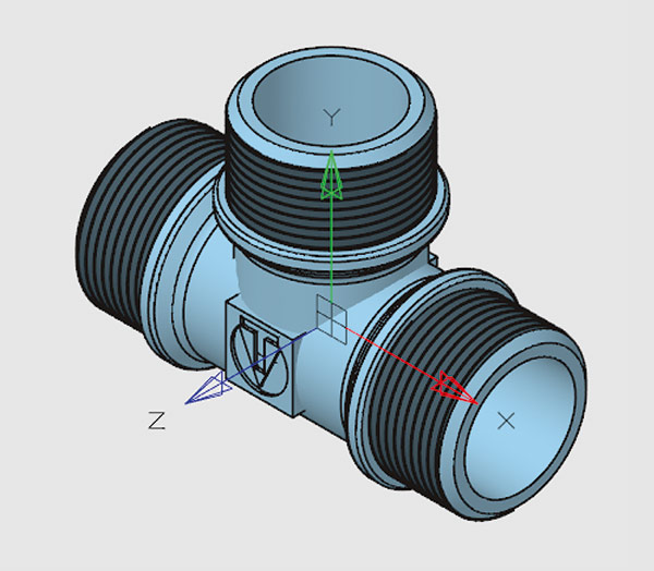 Рис. 9. Наложение резьбы