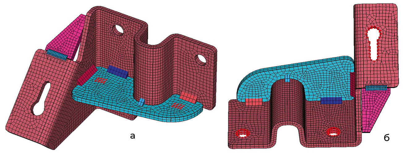 Условия закрепления: а — прижимы на плоскости; б — фиксация на оправке