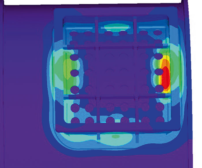 Температура детали после четвертого 
сварного шва