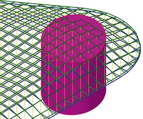 Стыковка кровли с железобетонными ядрами жесткости