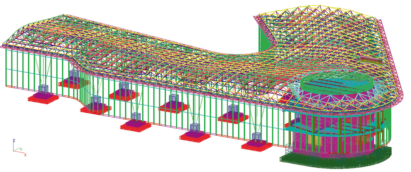 Расчетная модель, экспортированная в SCAD из Model Studio CS
