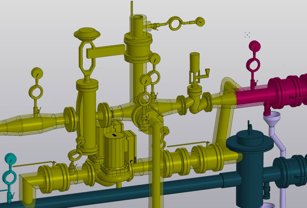 3D-модель элементов трубопровода с изоляцией